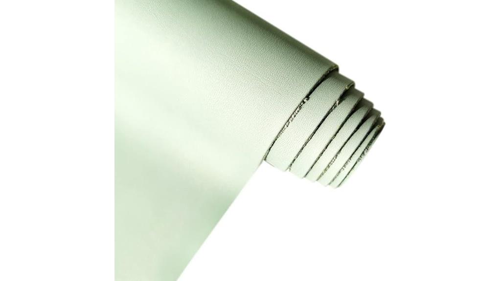 light green faux leather roll