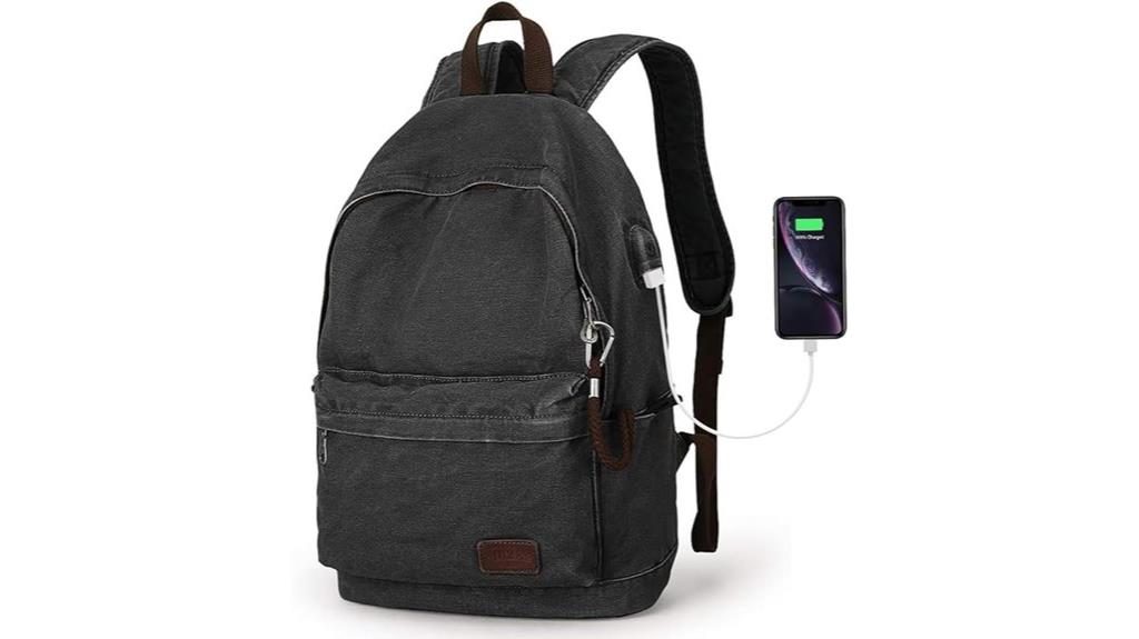 lightweight canvas travel backpack