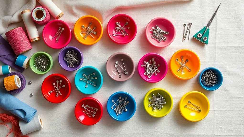 magnetic pin bowls organization