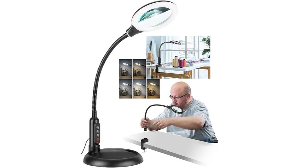 magnifying glass with light