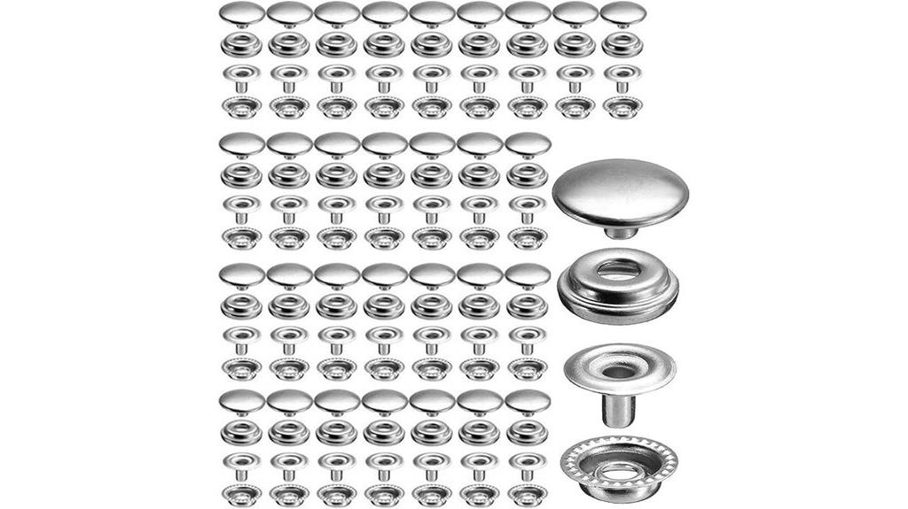 marine grade stainless snap kit