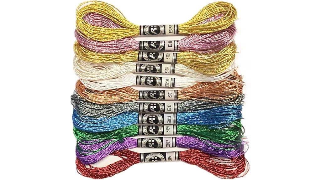 metallic embroidery floss pack