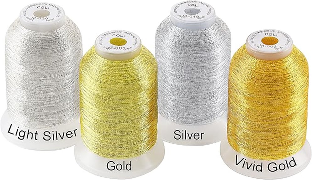 metallic embroidery thread kit