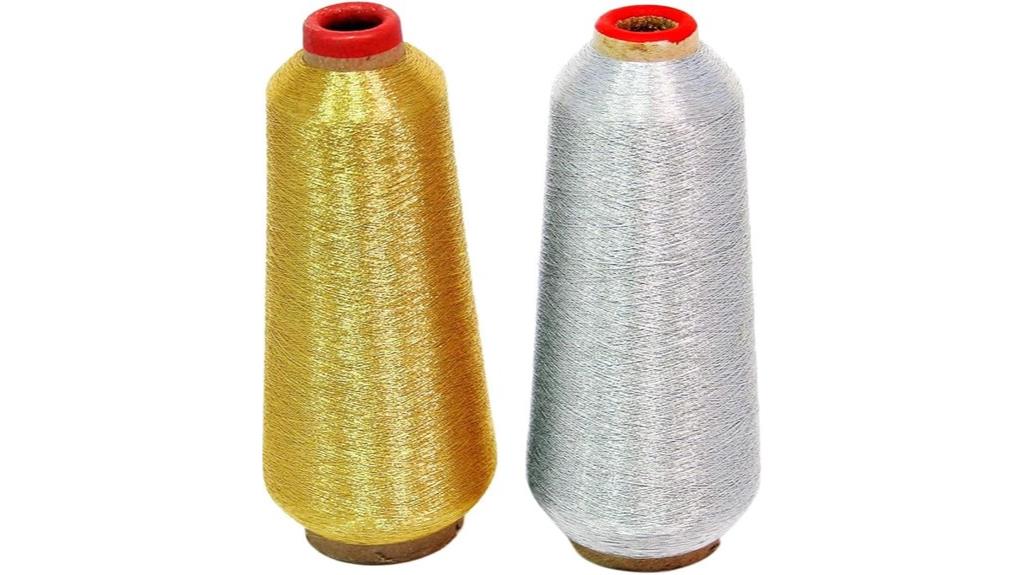 metallic embroidery thread spools