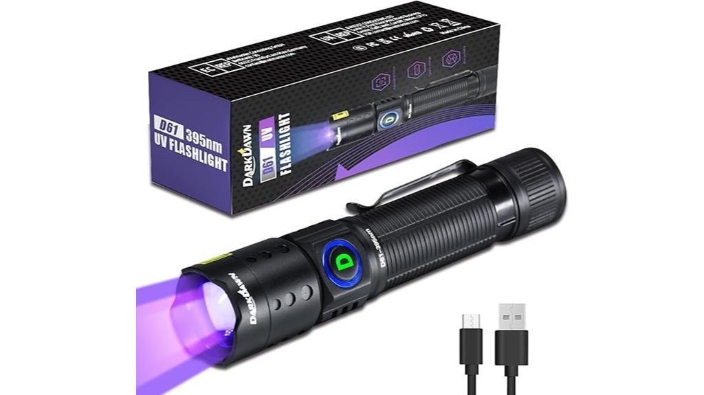 mini uv blacklight flashlight