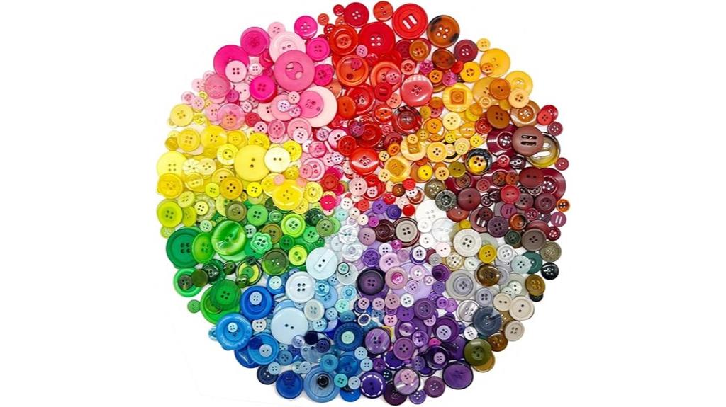 mixed color resin buttons