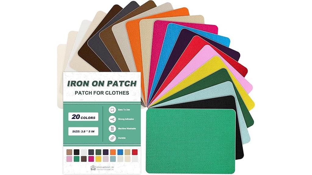 multi colored fabric repair kit