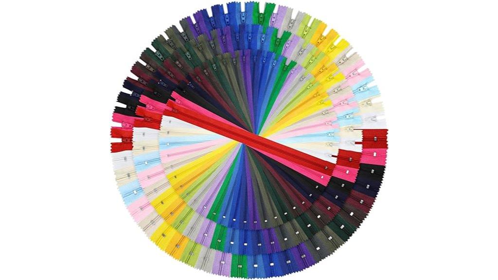 multicolor nylon zipper set
