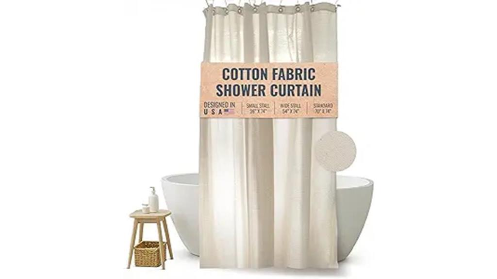 natural cotton shower curtain