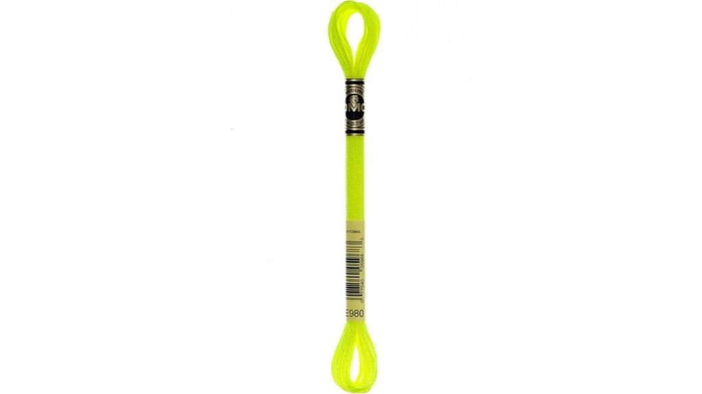 neon yellow embroidery floss