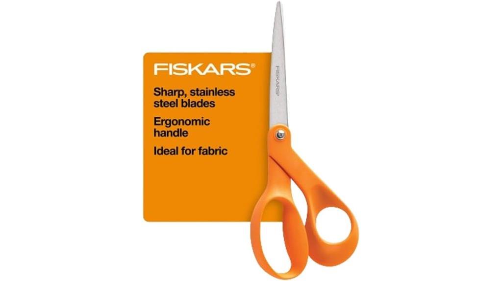 orange handled stainless scissors