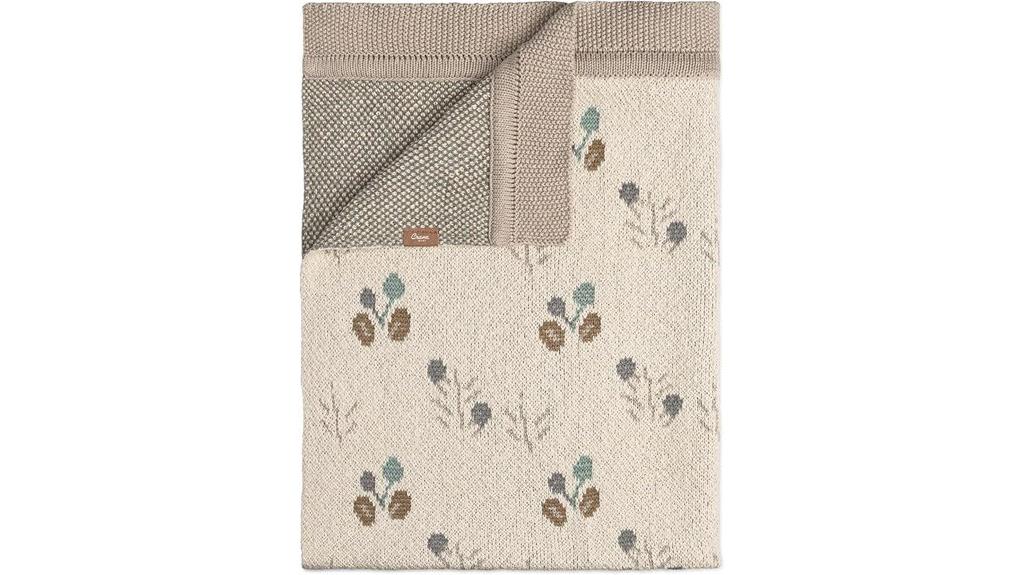 organic poppy baby blanket