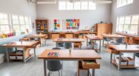 organized creative craft stations