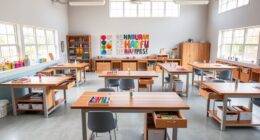 organized creative craft stations