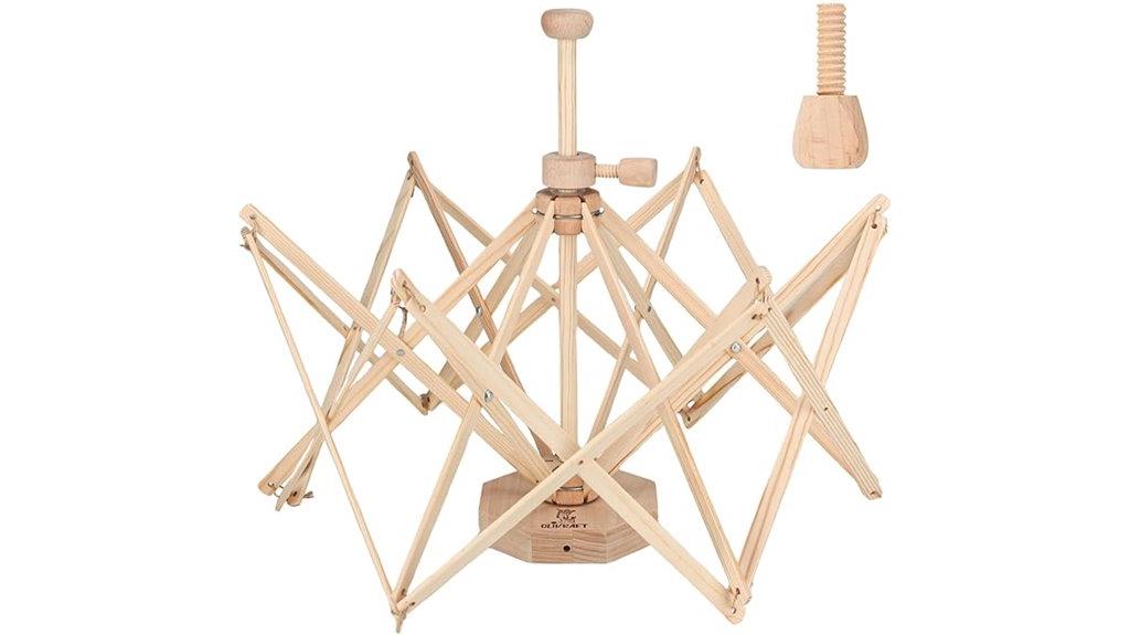 patented wooden yarn swift