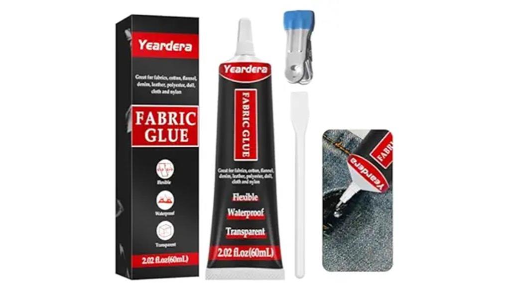 permanent clear washable fabric glue