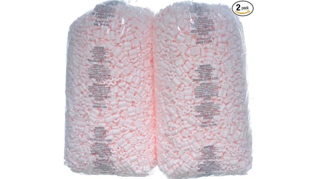 pink anti static packing peanuts