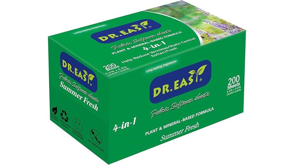 plant based summer dryer sheets