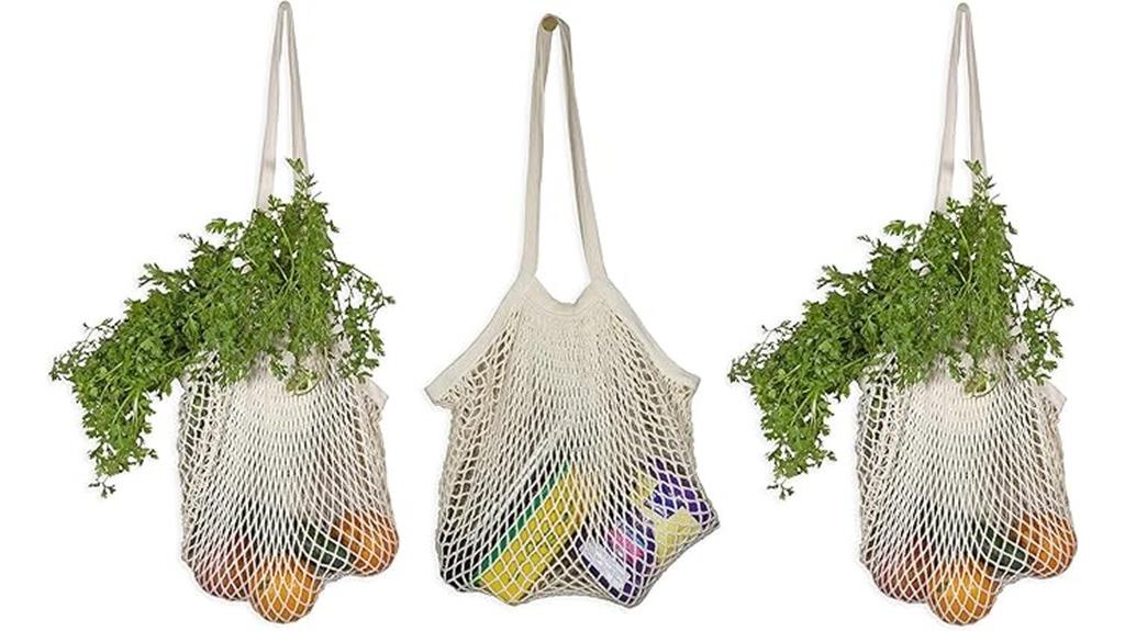 premium cotton mesh totes