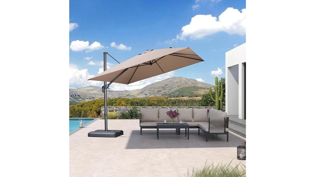 purple leaf 10ft cantilever umbrella