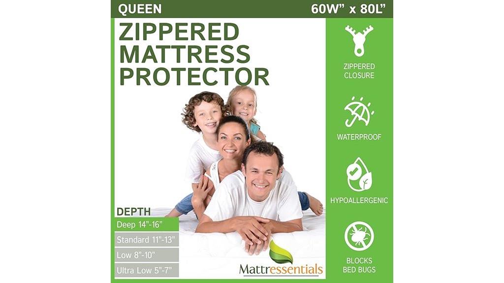 queen size zippered protector