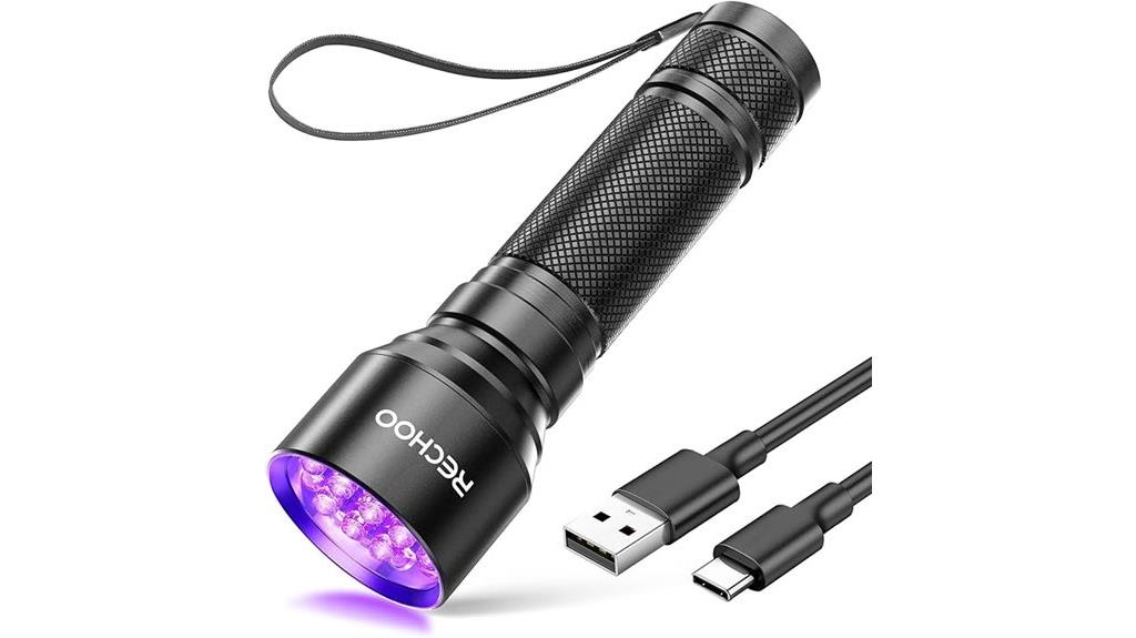 rechargeable 21 led uv flashlight