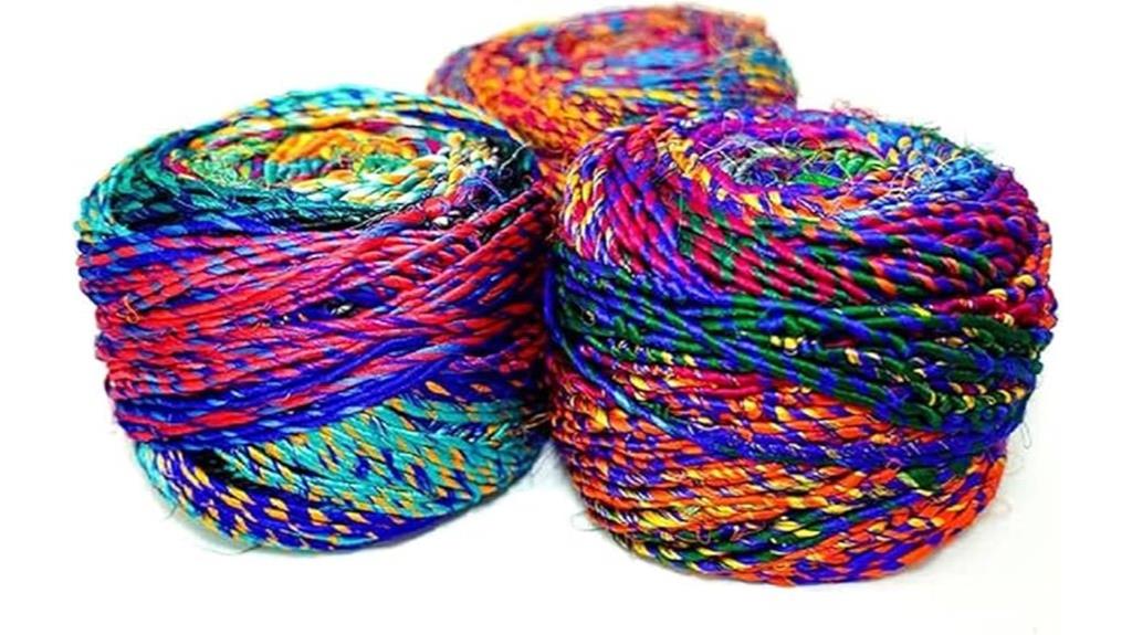 recycled multi color silk