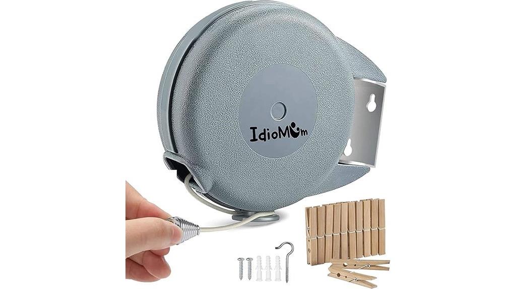 retractable wall mounted clothesline
