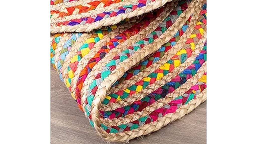 reversible multicolor cotton rug