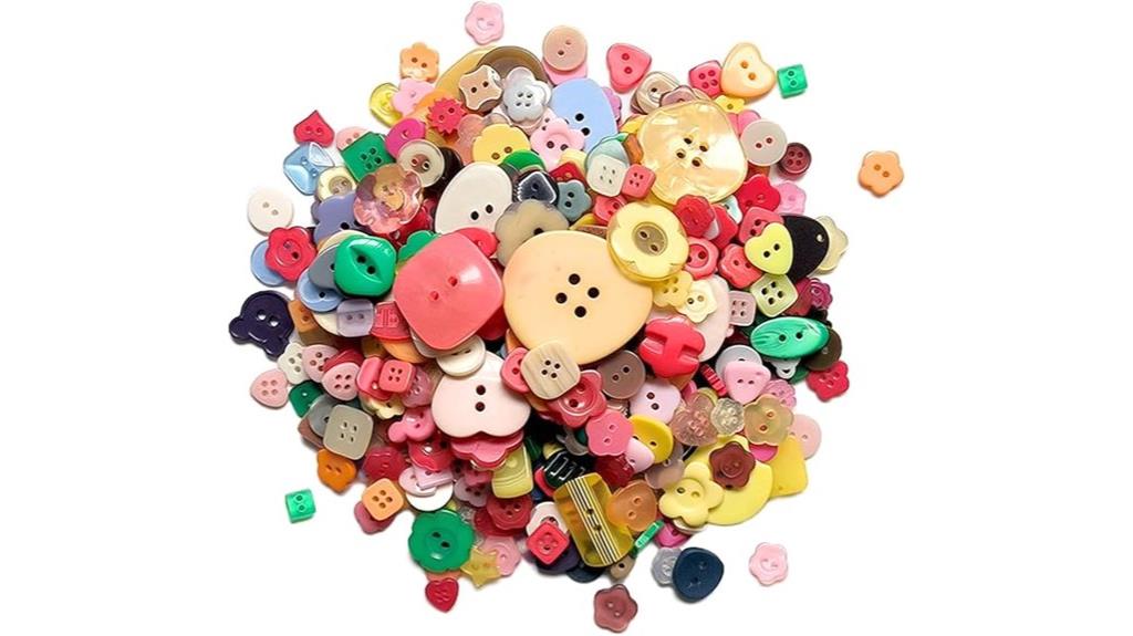 round resin button assortment