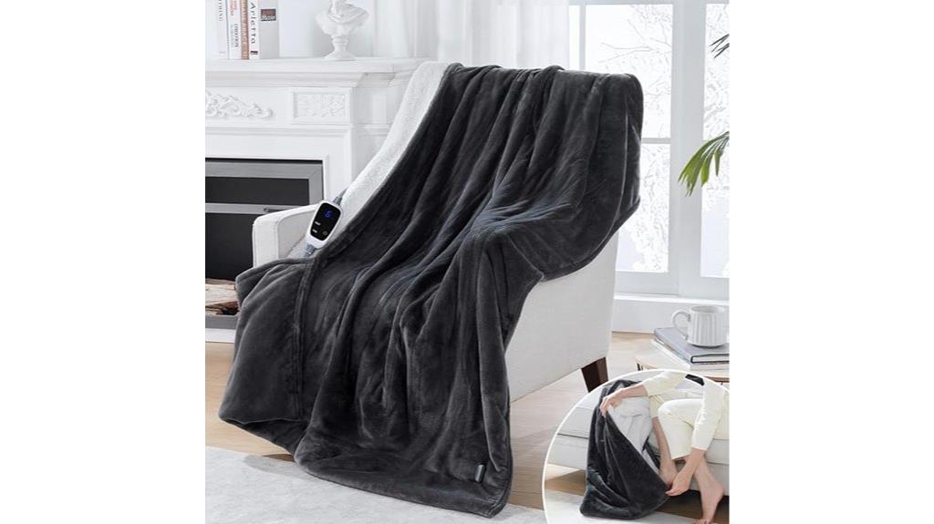 sealy grey foot pocket blanket
