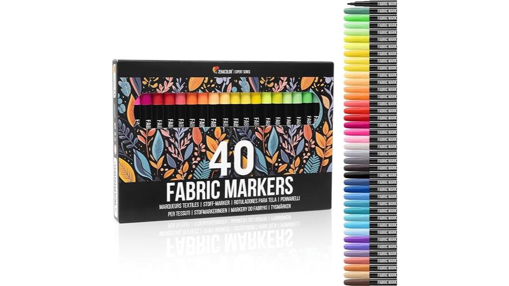 set of 40 fabric markers