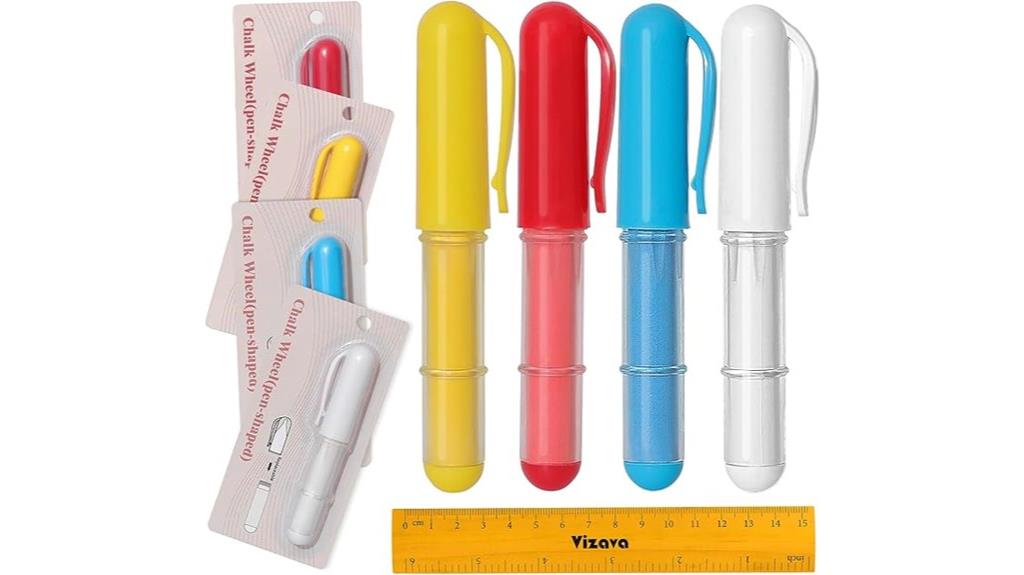 set of five fabric markers