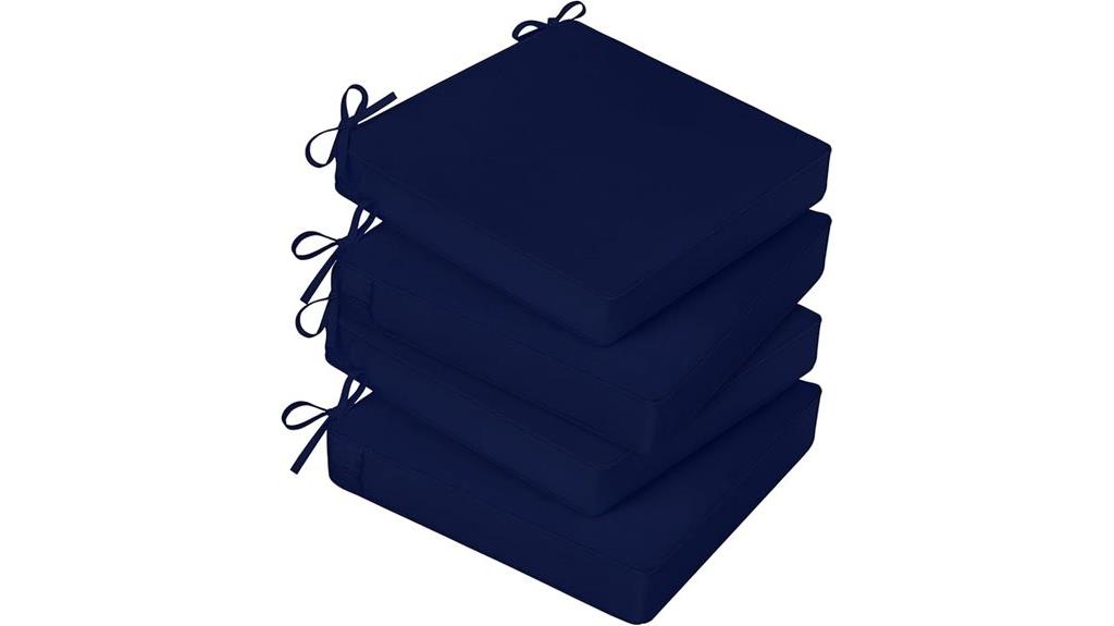 set of four outdoor cushions