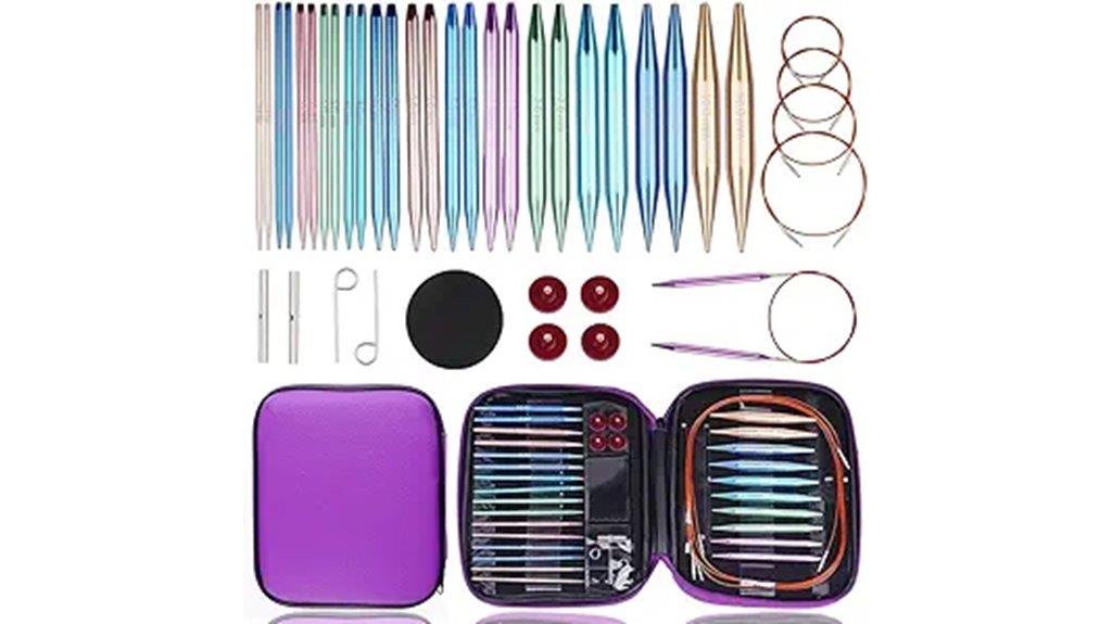 set of thirteen circular needles