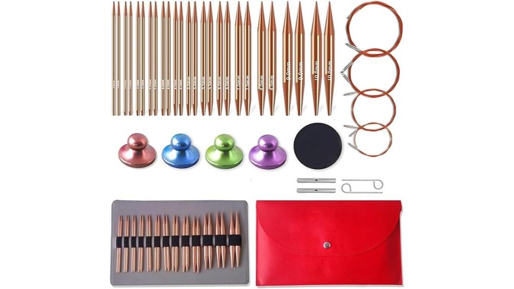 set of thirteen interchangeable needles