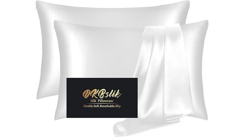 set of two silk pillowcases
