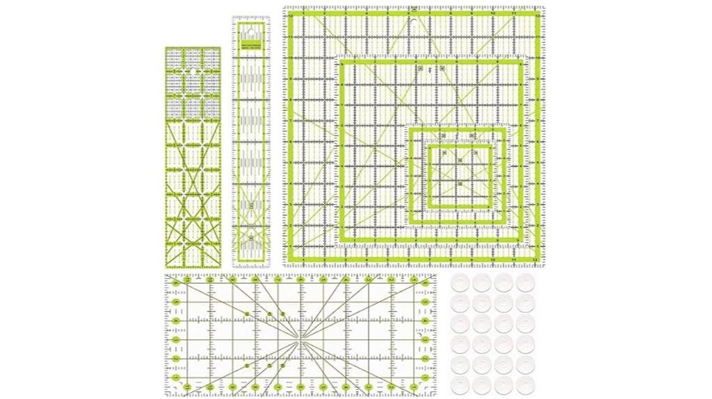 seven piece acrylic templates