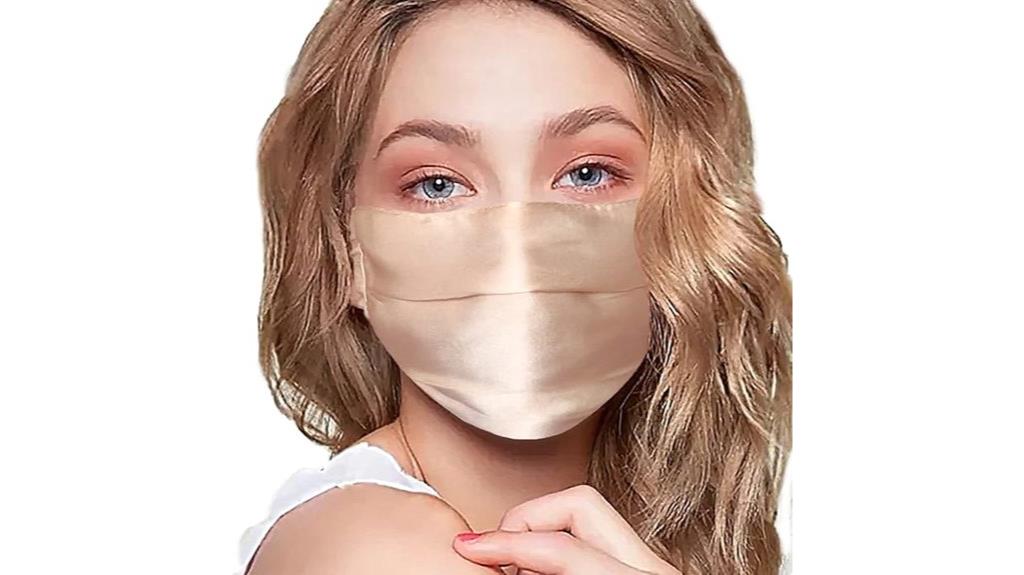 silk face mask details