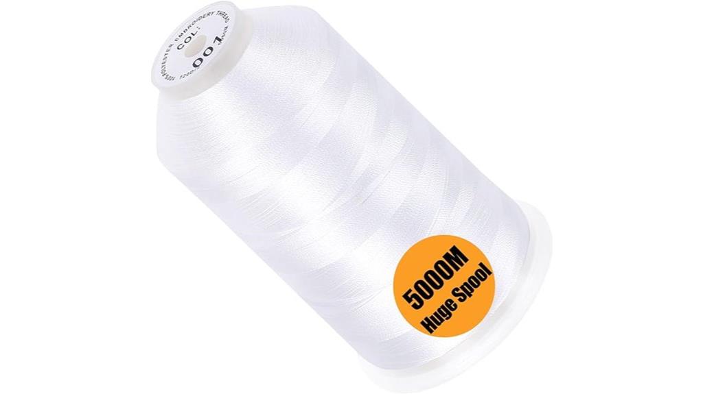 single white polyester thread