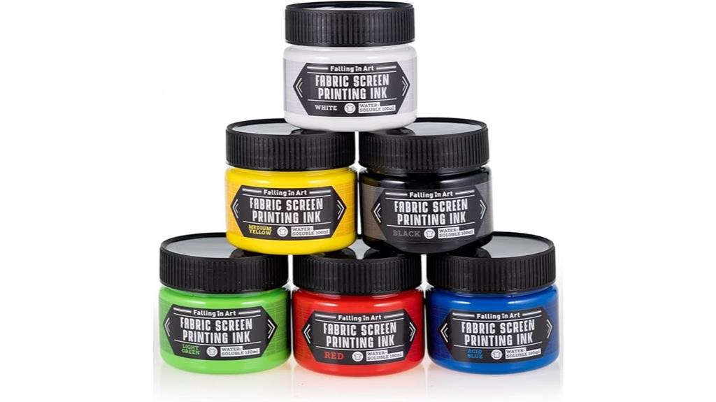 six color fabric ink set