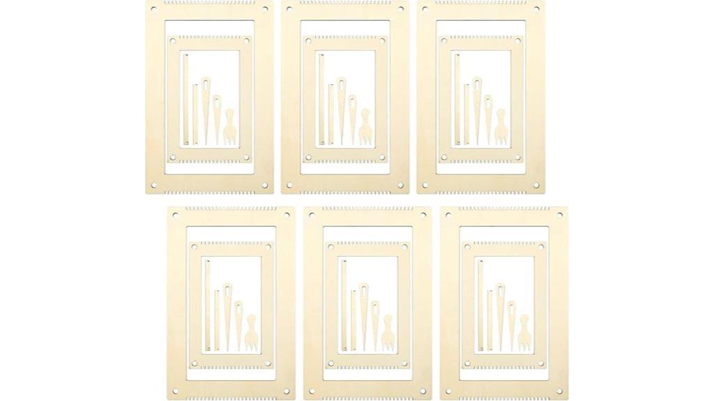 six looms with varied sizes