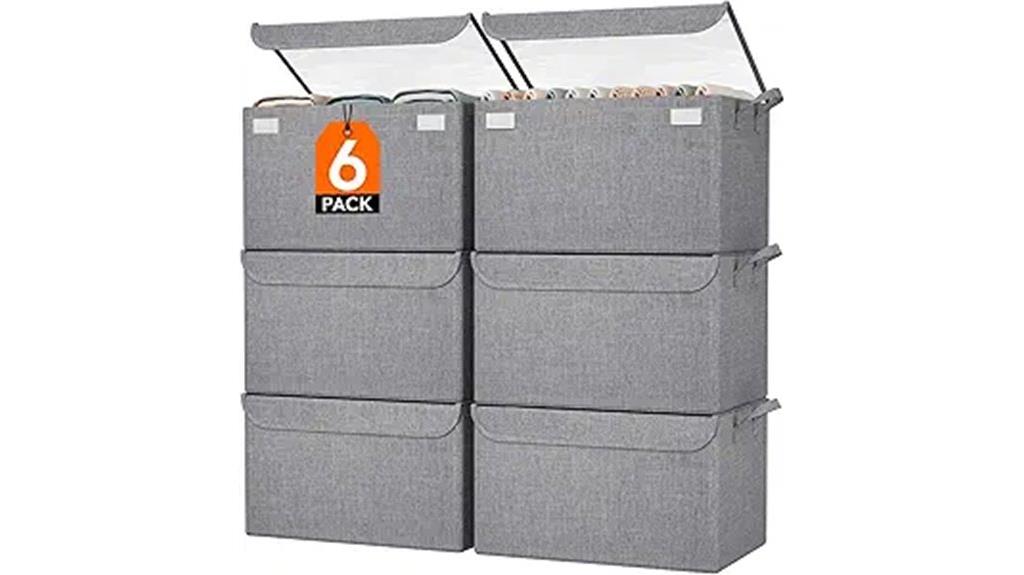 six pack fabric storage organizers