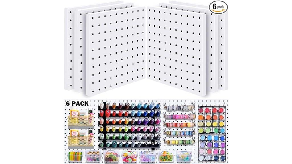 six pegboard organizer sets