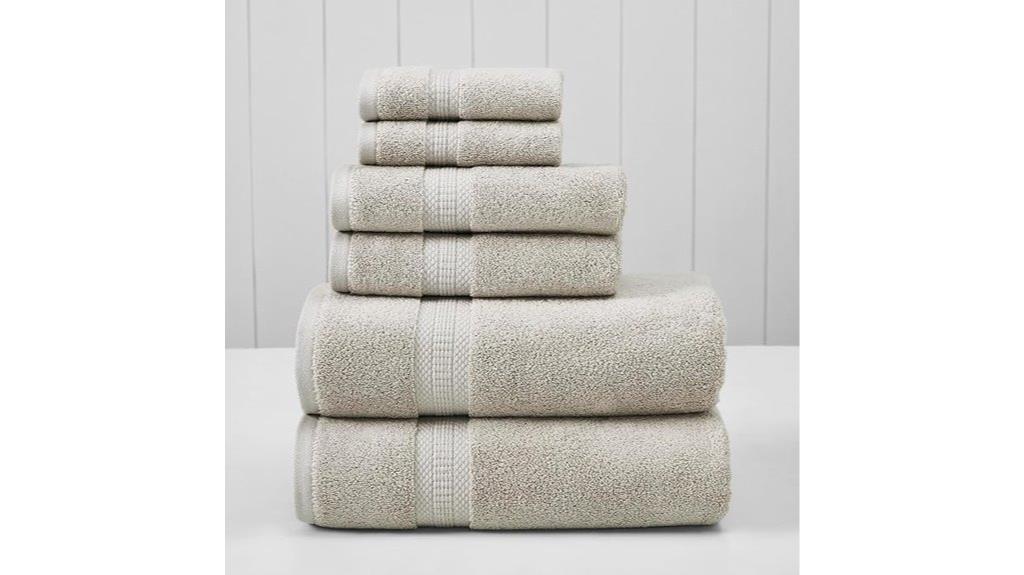 six piece rayon cotton towels