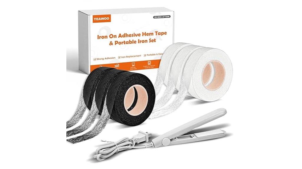 six rolls hemming tape