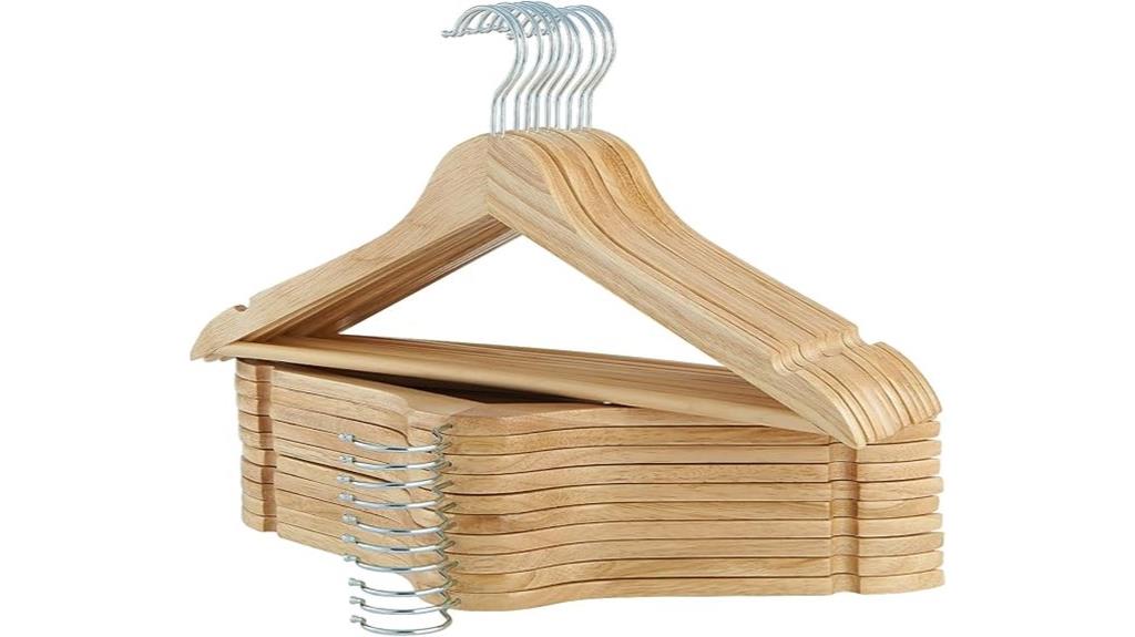 solid wooden hangers