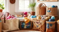 stylish yarn storage totes