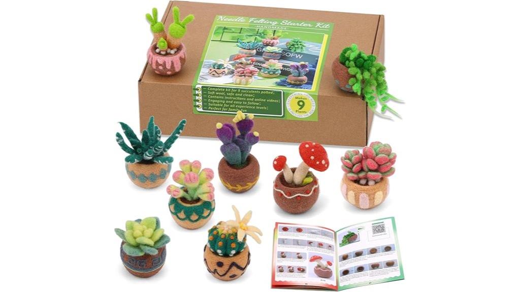 succulent needle felting kit