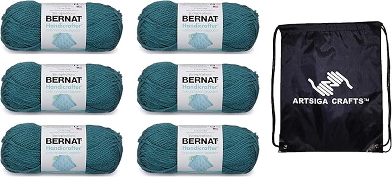 teal cotton yarn pack